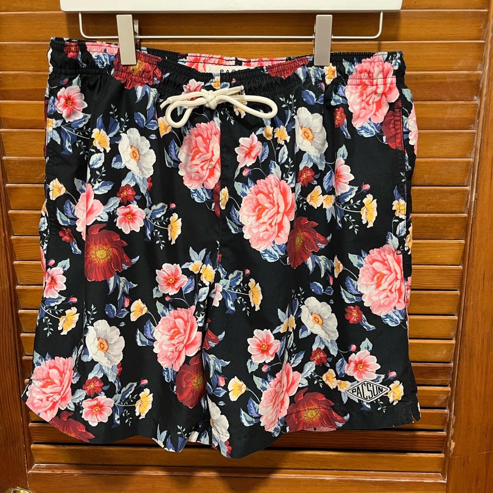 PacSun Black Floral Swim Shorts